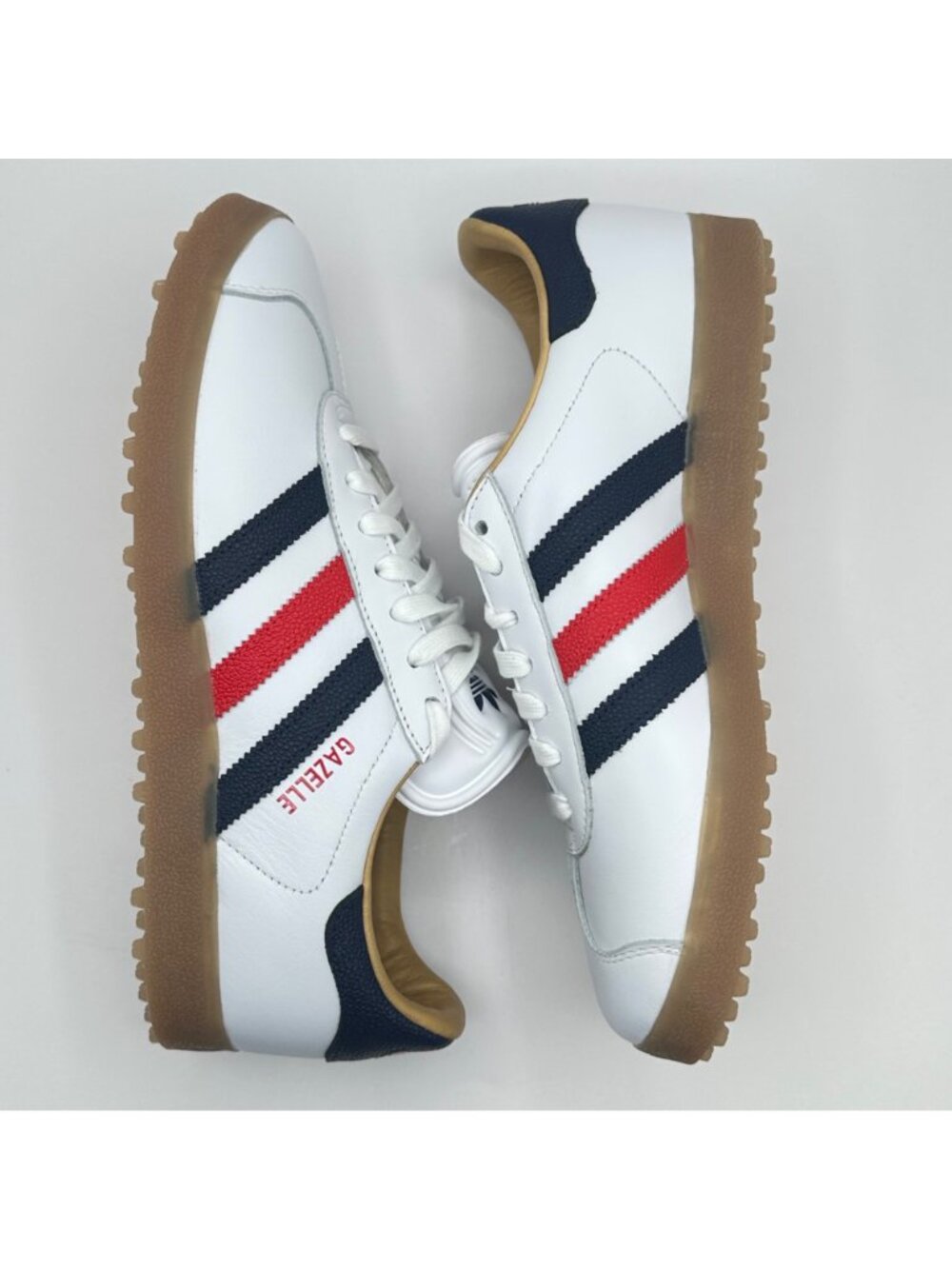 Men's Adidas Gazelle Leather White Spikeless Golf Shoes Size 9 JP7705 NEW - Picture 5 of 8
